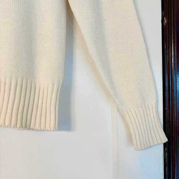 Bogner Vintage Cream Wool Turtleneck Sweater- Size Large, Quiet Luxury, Women's - Picture 3 of 5